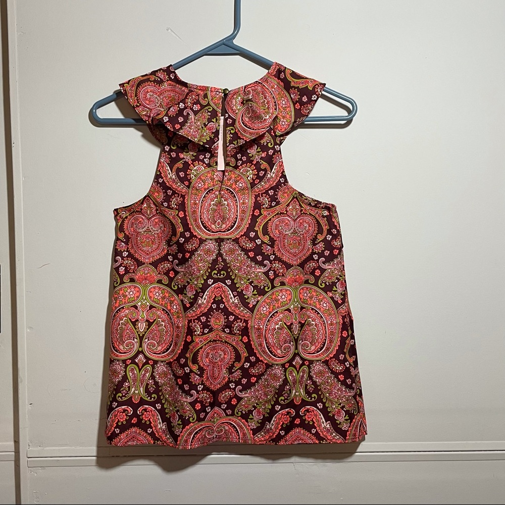 NWT Banana Republic soft ruffled paisley tank top - Picture 5 of 5